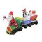 Northlight Lighted Inflatable Santa and Penguins on Train Outdoor Christmas Decoration - 6.5'